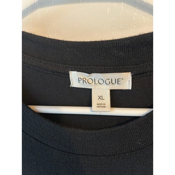 Prologue Black Midi Knit Dress in Long Sleeves Cozy Dressy Workwear Career - Picture 4 of 5